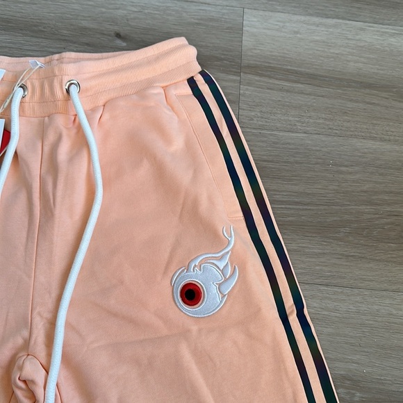 Peach Graphic Drawstring Shorts by fifth loop - Picture 4 of 6
